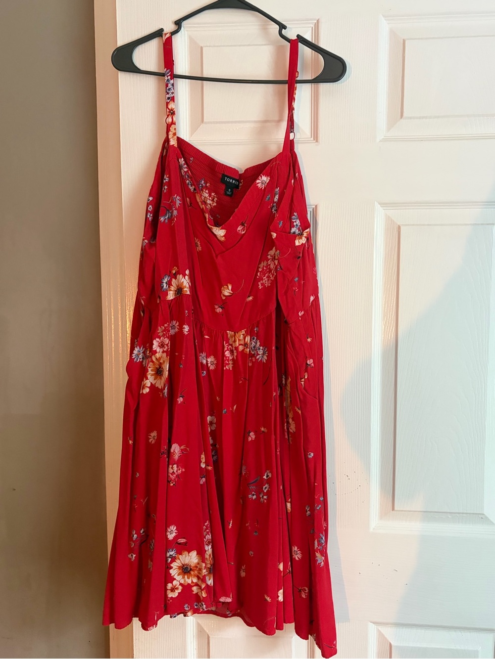 torrid Red Floral Cami Mini Dress with Spaghetti Straps